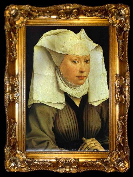 framed  Rogier van der Weyden Portrait of Young Woman, ta009-2
