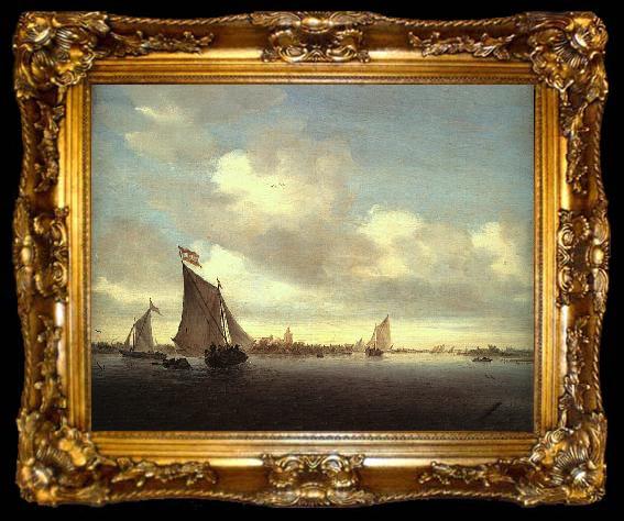 framed  Saloman van Ruysdael Marine, ta009-2