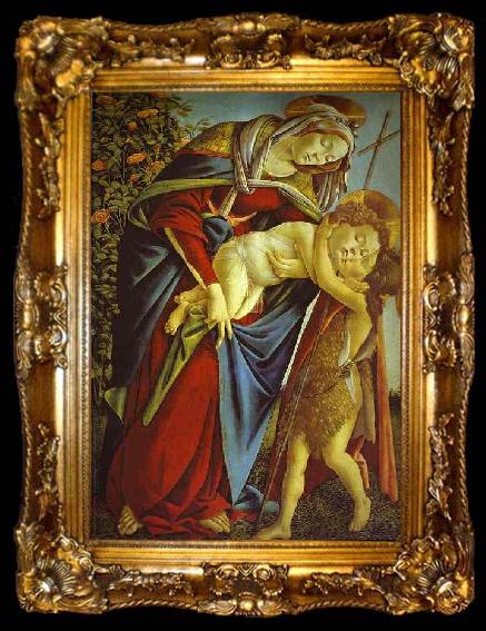 framed  Sandro Botticelli Madonna and Child and the young St. John the Baptist, ta009-2