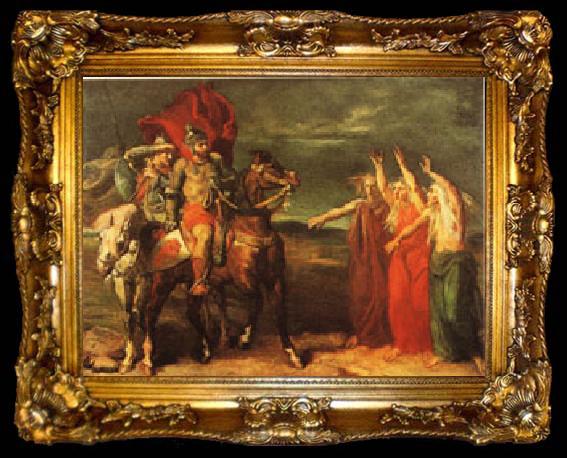 framed  Theodore Chasseriau Macbeth and the Three Witches, ta009-2