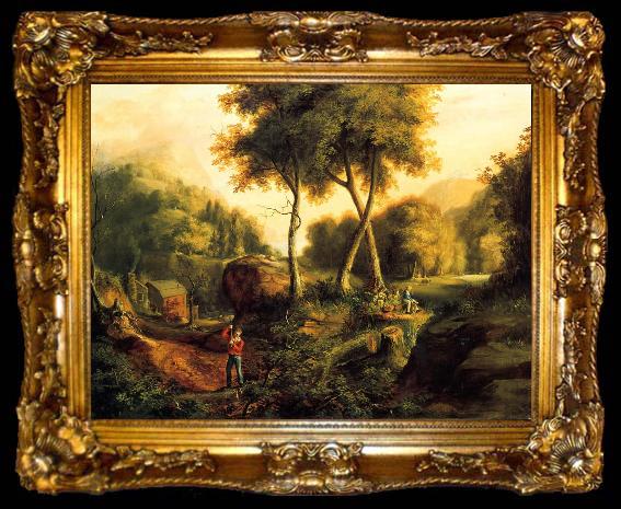 framed  Thomas Cole Landscape1825, ta009-2