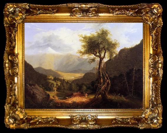 framed  Thomas Cole View in the White Mountains, ta009-2