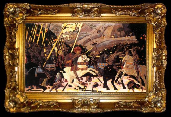 framed  UCCELLO, Paolo Niccol da Tolentino Leads the Florentine Troops w, ta009-2