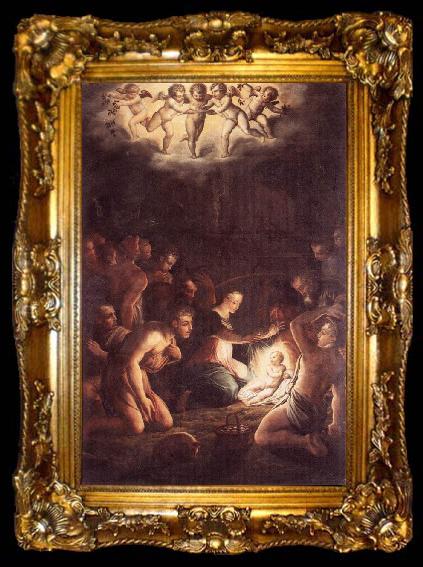 framed  VASARI, Giorgio The Nativity  wt, ta009-2