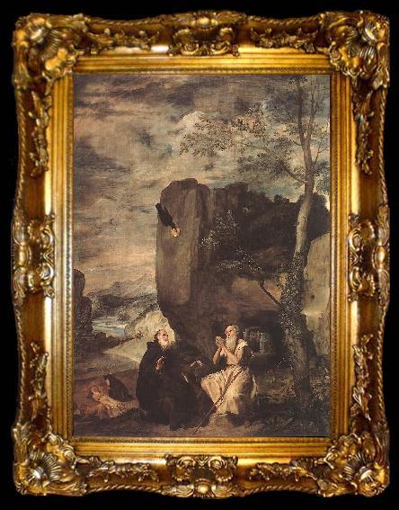 framed  VELAZQUEZ, Diego Rodriguez de Silva y Sts Paul the Hermit and Anthony Abbot ar, ta009-2