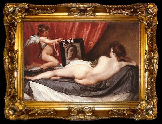 framed  VELAZQUEZ, Diego Rodriguez de Silva y Venus at her Mirror (The Rokeby Venus) g, ta009-2