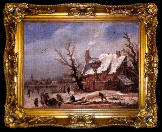 framed  VELDE, Esaias van de Winter Landscape ew, ta009-2