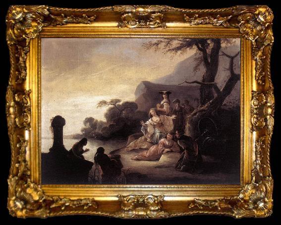 framed  WET, Gerrit de Finding of Moses in the Nile, ta009-2
