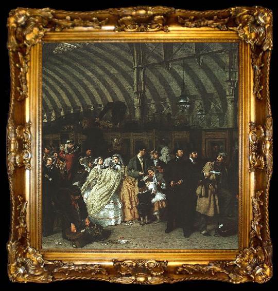 framed  William Powell  Frith The Railway Station, ta009-2