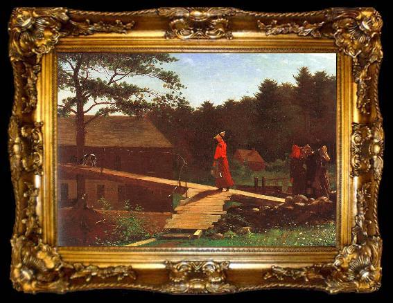 framed  Winslow Homer The Morning Bell, ta009-2