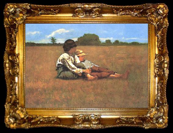 framed  Winslow Homer Boys in a Pasture, ta009-2