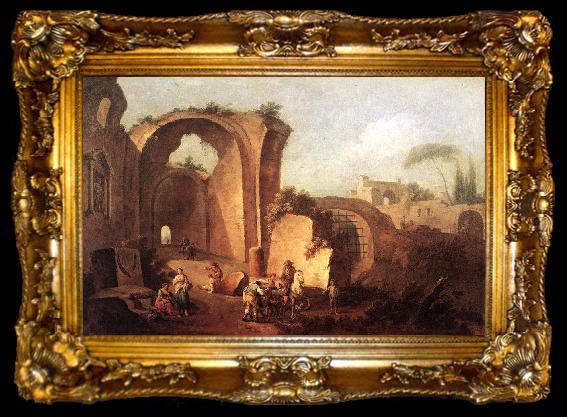 framed  ZAIS, Giuseppe Landscape with Ruins and Archway, ta009-2