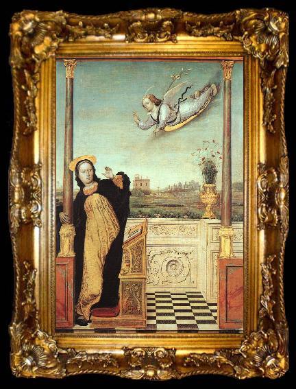 framed  Braccesco, Carlo di The Annunciation, ta009-2