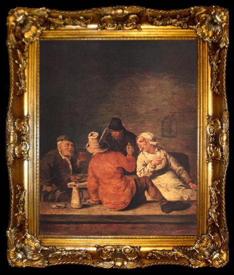 framed  MOLENAER, Jan Miense Peasants in the Tavern af, ta009-2