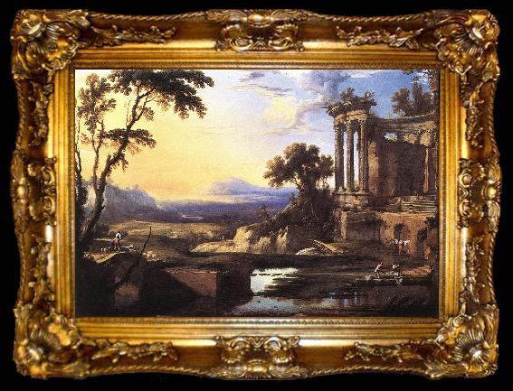 framed  PATEL, Pierre Landscape with Ruins ag, ta009-2