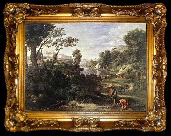 framed  POUSSIN, Nicolas Landscape with Diogenes af, ta009-2