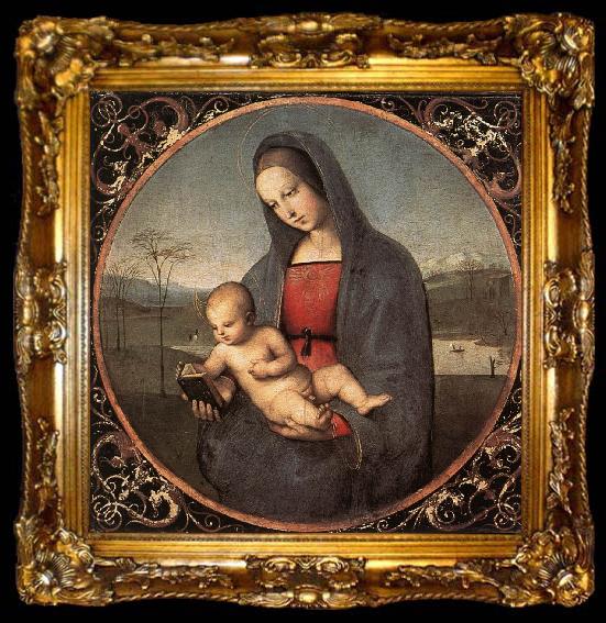 framed  RAFFAELLO Sanzio Madonna with the Book (Connestabile Madonna)  dy, ta009-2