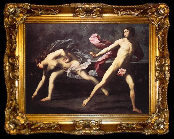 framed  RENI, Guido Atalanta and Hippomenes dre6, ta009-2