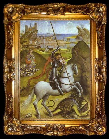 framed  Rogier van der Weyden St. George and Dragon, ta009-2