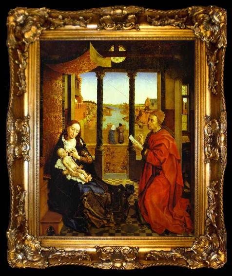 framed  Rogier van der Weyden a Portrait of the Virgin Mary, known as St. Luke Madonna, ta009-2