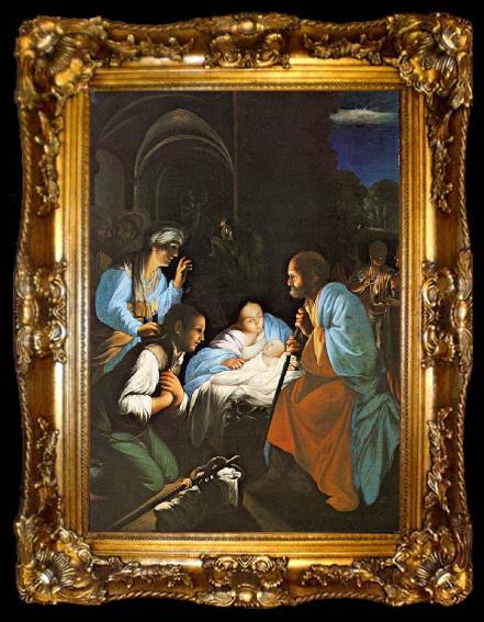 framed  SARACENI, Carlo The Birth of Christ  f, ta009-2