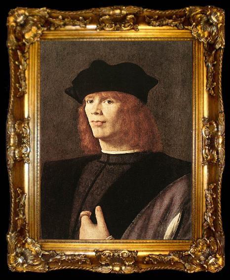 framed  SOLARI, Andrea Portrait of a Man ar, ta009-2