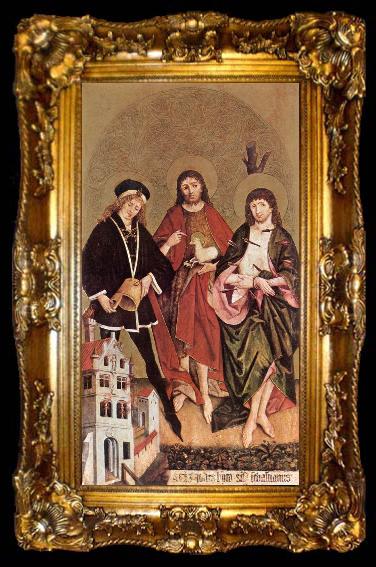 framed  STRIGEL, Hans II Sts Florian, John the Baptist and Sebastian wr, ta009-2
