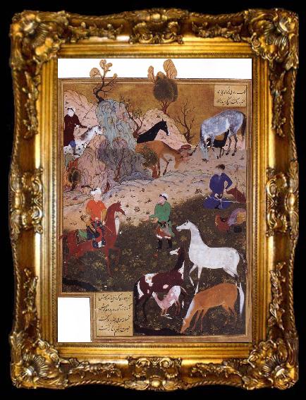 framed  Bihzad King Darius and the Herdsman, ta009-2