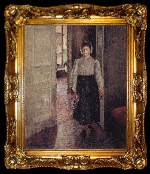 framed  Camille Pissarro The Young maid, ta009-2