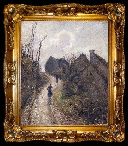 framed  Camille Pissarro Steep road at Osny, ta009-2