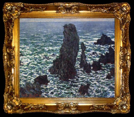framed  Claude Monet Rocks at Belle-lle, ta009-2