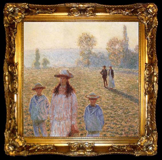 framed  Claude Monet Landscape with Figures,Giverny, ta009-2