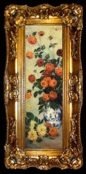 framed  Claude Monet Dahlias, ta009-2