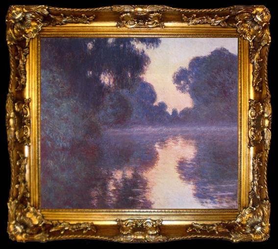 framed  Claude Monet Arm of the Seine near Giverny at Sunrise, ta009-2