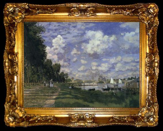 framed  Claude Monet The Marina at Argenteuil, ta009-2