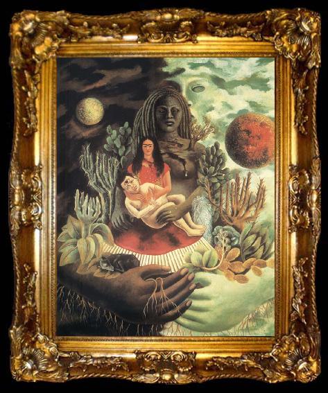 framed  Frida Kahlo The Love Embrace of the Universe,The Earth,Diego,me and senor xolotl, ta009-2