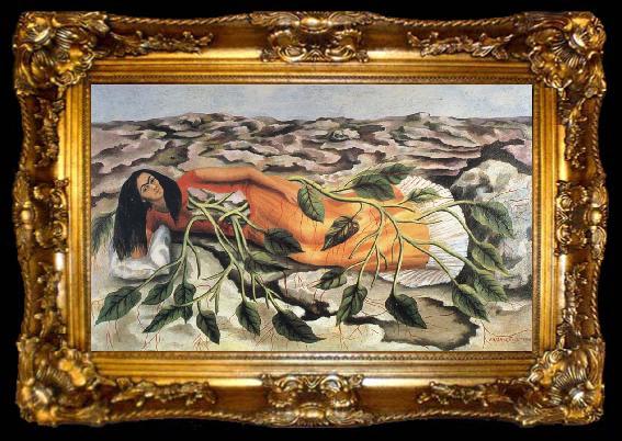 framed  Frida Kahlo Roots, ta009-2