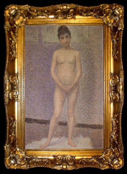 framed  Georges Seurat A standing position of the Obverse, ta009-2