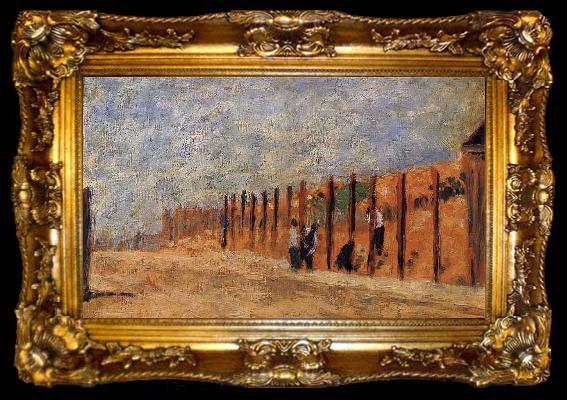 framed  Georges Seurat Piling Farmer, ta009-2