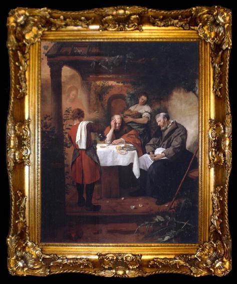framed  Jan Steen Supper at Emmaus, ta009-2