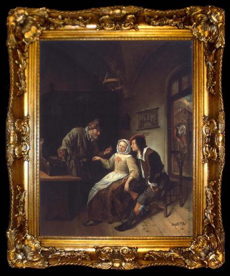 framed  Jan Steen Two choices, ta009-2
