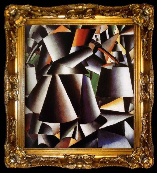 framed  Kasimir Malevich Innervation Arrangement, ta009-2