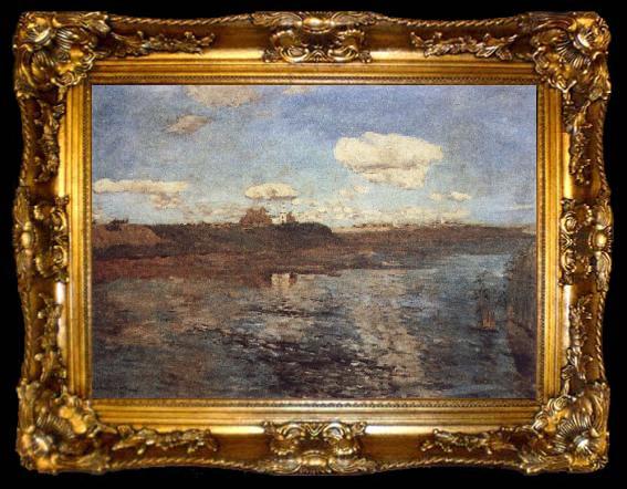 framed  Levitan, Isaak Lake, ta009-2