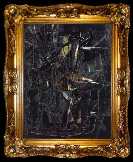 framed  Nicolas de Stael Black Figure, ta009-2