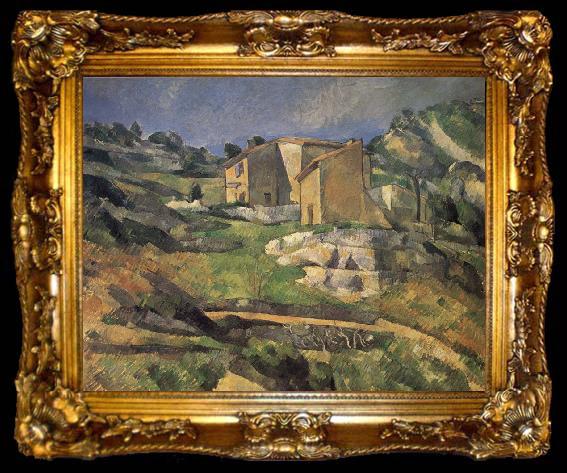 framed  Paul Cezanne Maisons a L-Estaque, ta009-2