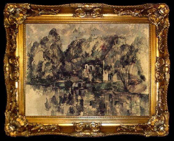framed  Paul Cezanne Au Bord de l-Eau, ta009-2