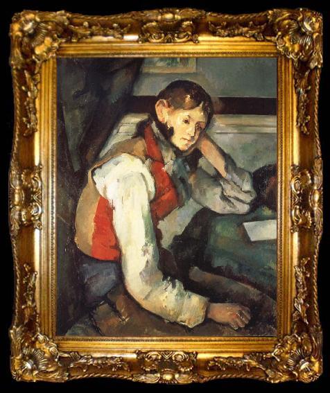 framed  Paul Gauguin Der Knabe mit der roten Weste, ta009-2
