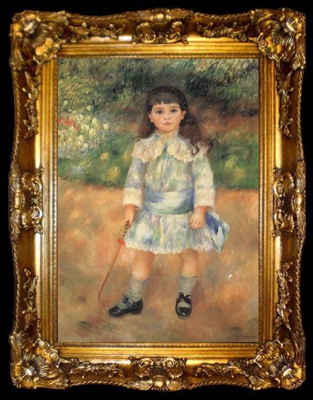 framed  Pierre Auguste Renoir Child with a Whip, ta009-2