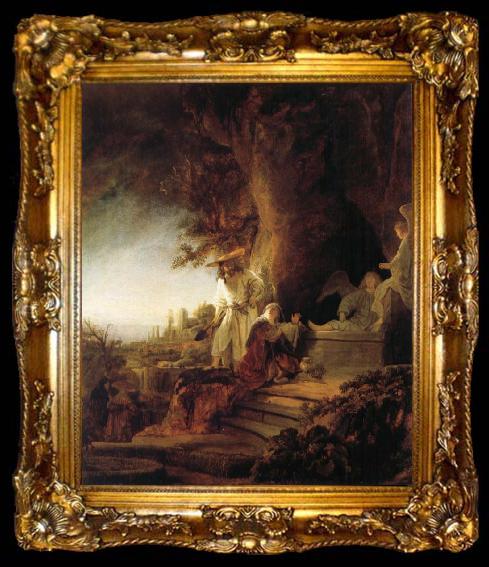 framed  REMBRANDT Harmenszoon van Rijn The Risen Christ Appearing to Mary Magdalene, ta009-2
