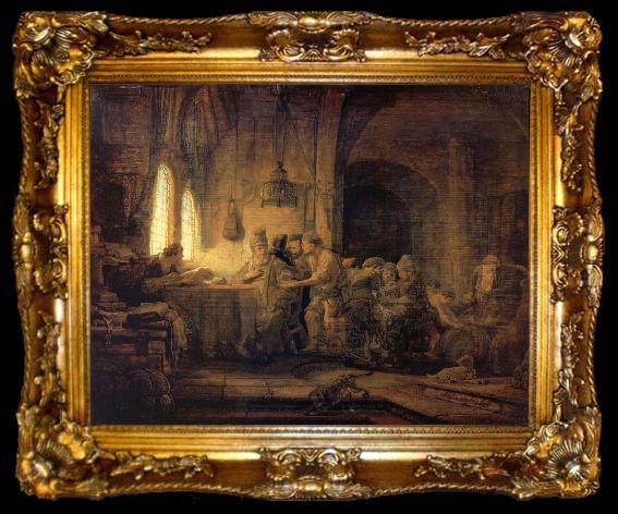 framed  REMBRANDT Harmenszoon van Rijn The Parable of The Labourers in the vineyard, ta009-2